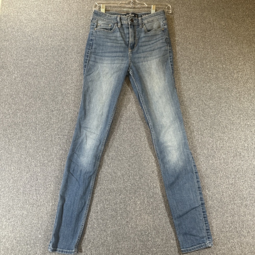 Hollister High Rise Super Skinny Jeans Womens W25 L30 Stretch Blue Denim Y2K